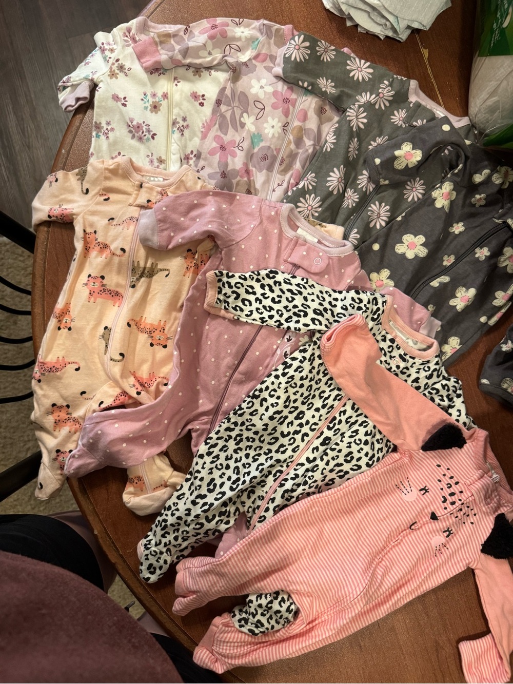 Baby Girls' Mixed Pink & Gray Sleep Naptime Pajama Set - Soft Footed Sleepers